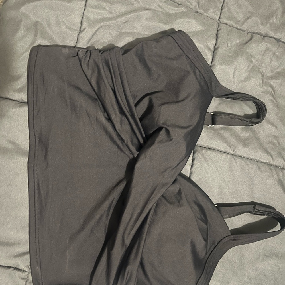Lands' End Black Bathing Suit Top size 12DDD